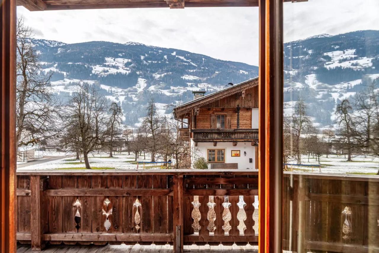 Ferienwohnung Platzhirsch Panorama View Balkon, Gartensauna, Garten, Grillplatz Stumm Esterno foto